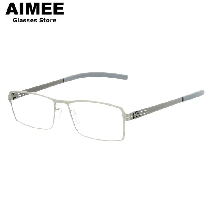 Aimee Unisex Full Rim Square Screwless Steel Eyeglasses 65085
