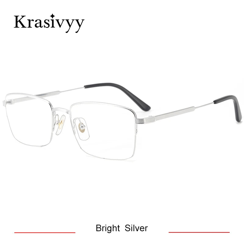 Krasivyy Women's Full Rim Square Polygon Titanium Eyeglasses 303480