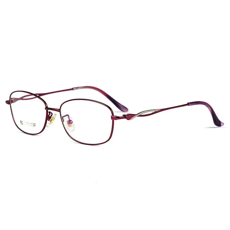 Kocolior Women's Full Rim Rectangle Titanium Hyperopic Reading Glasses 3520x Reading Glasses Kocolior