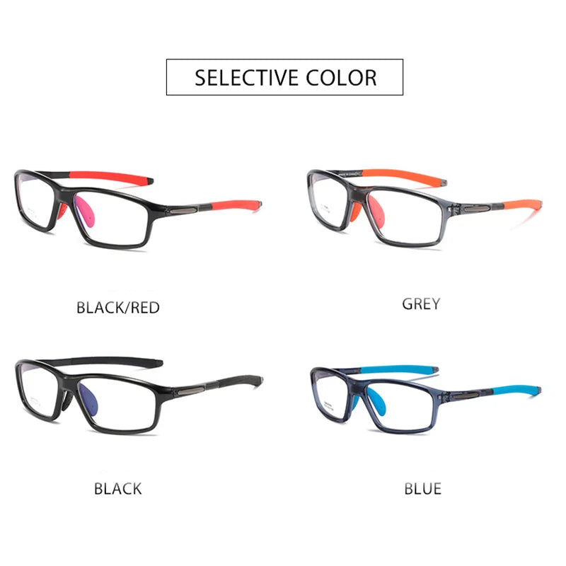 Hdcrafter Men's Full Rim Square Tr 90 Acetate  Sports Eyeglasses 18080 Full Rim Hdcrafter Eyeglasses   