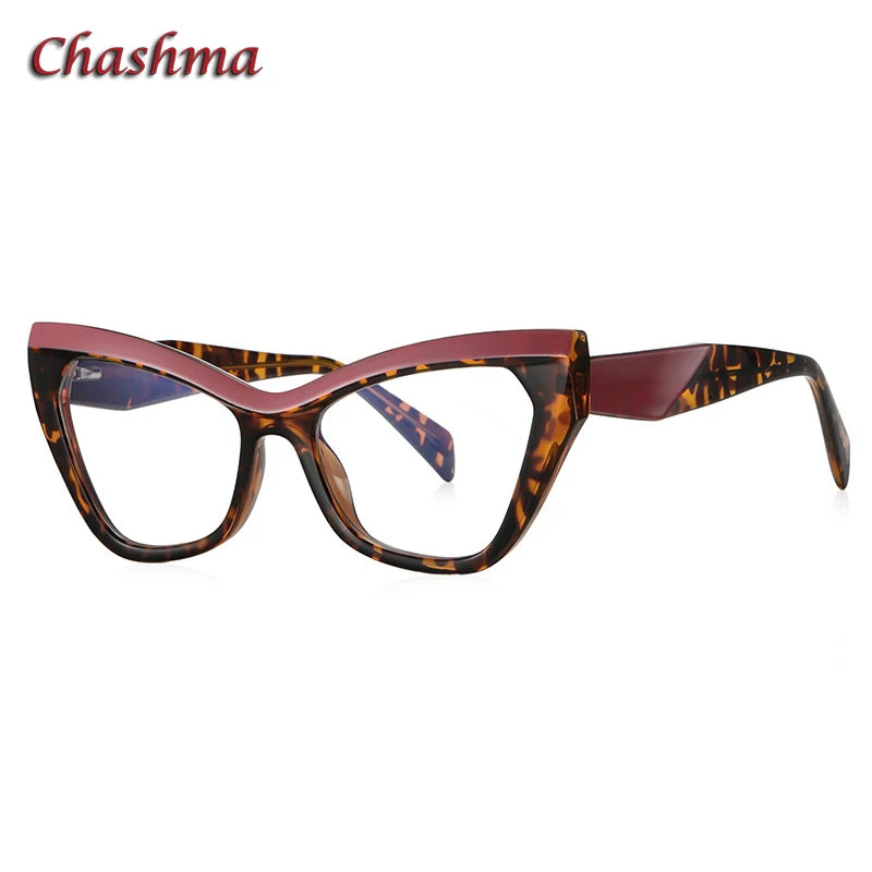 Chashma Ochki Women's Full Rim Cat Eye Tr 90 Titanium Eyeglasses 312198