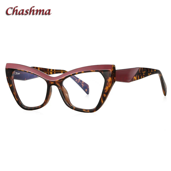 Chashma Ochki Women's Full Rim Cat Eye Tr 90 Titanium Eyeglasses 312198