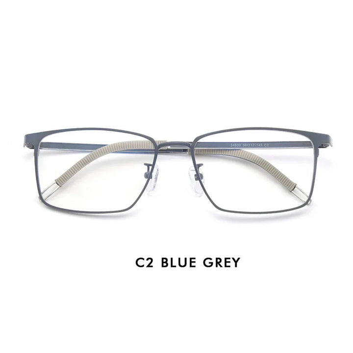 Kansept Men's Full Rim Big Square Stainless Steel Eyeglasses 34630 Full Rim Kansept 34630C2 CHINA