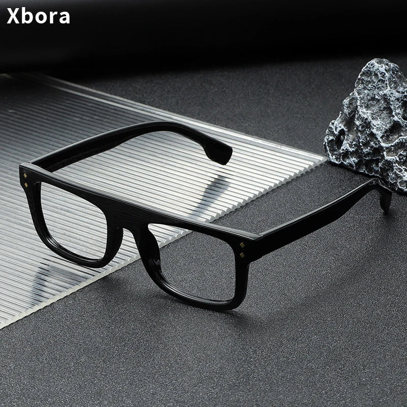 Xbora Unisex Full Rim Square Brow Line Acetate Eyeglasses 23003