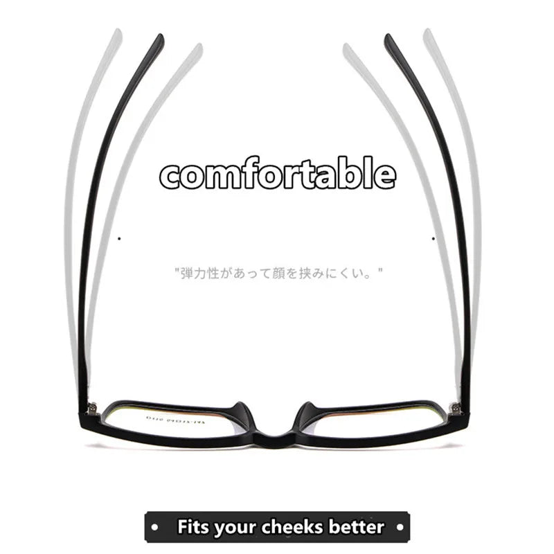Kocolior Unisex Full Rim Square Acetate Tr 90 Hyperopic Reading Glasses D115 Reading Glasses Kocolior