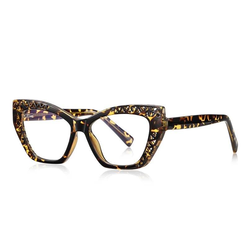 Gmei Women's Full Rim Square Cat Eye Tr 90 Titanium Eyeglasses 842182 Full Rim Gmei Optical C3