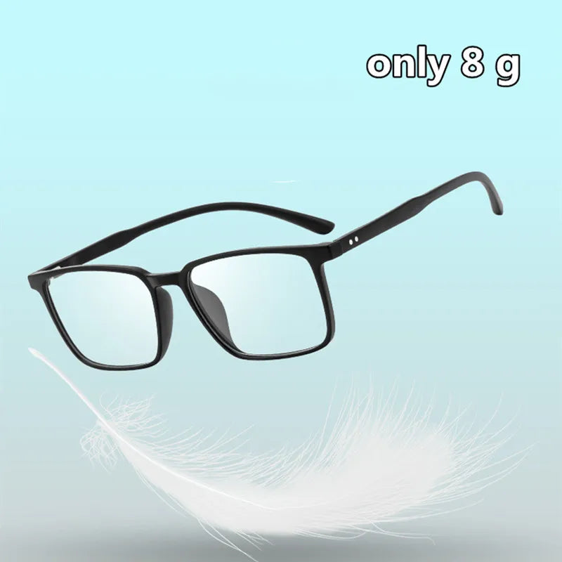 Kocolior Unisex Full Rim Square Acetate Tr 90 Hyperopic Reading Glasses D115 Reading Glasses Kocolior   