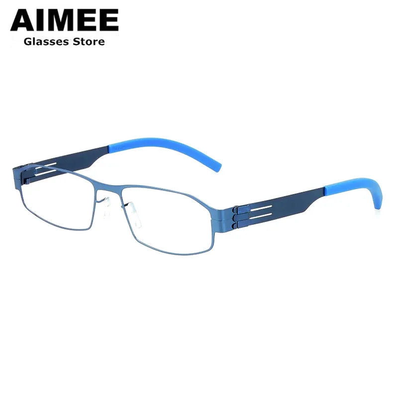 Aimee Women's Full Rim Irregular Square Steel Eyeglasses 84001
