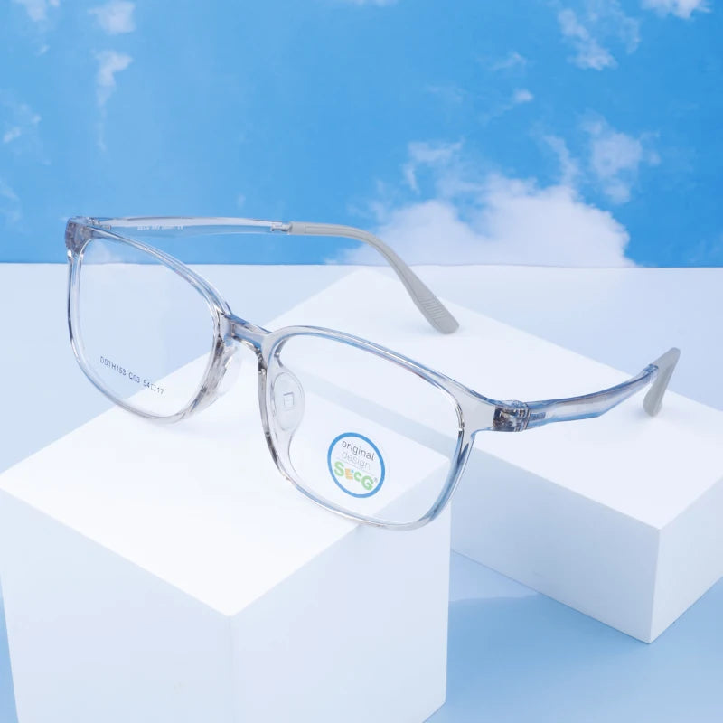 Secg Unisex Youth's Full Rim Square Tr 90 Silicone Eyeglasses 241153