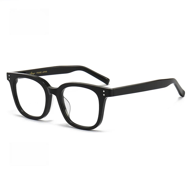 Black Mask Unisex Full Rim Acetate Square Eyeglasses N107 Full Rim Black Mask C1  