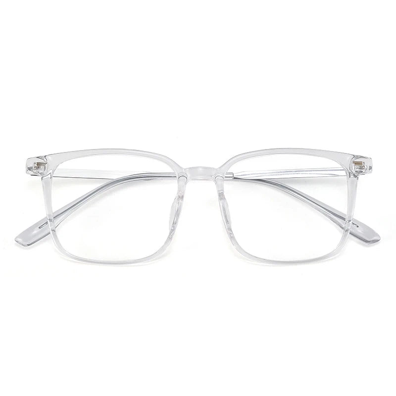 Xbora Unisex Full Rim Square Tr 90 Titanium Alloy Eyeglasses 86117