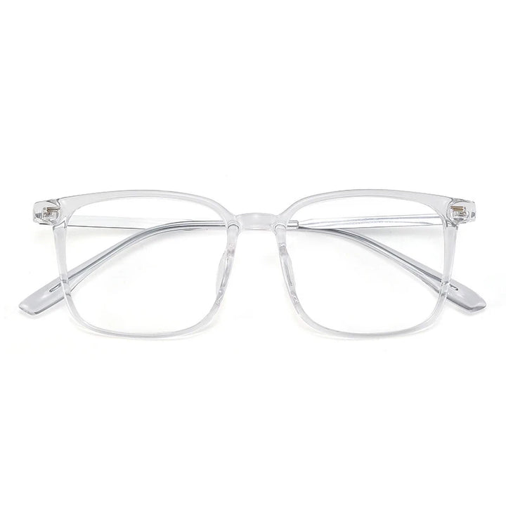 Xbora Unisex Full Rim Square Tr 90 Titanium Alloy Eyeglasses 86117