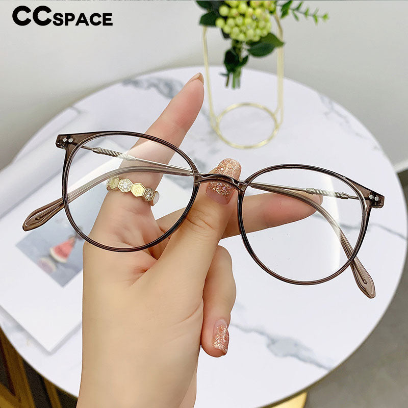 CCspace Unisex Full Rim Square Tr 90 Alloy Reading Glasses 56225 Reading Glasses CCspace