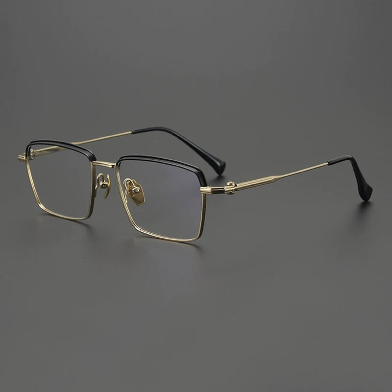 Gatenac Unisex Full Rim Square Titanium Eyeglasses Gxyj4006