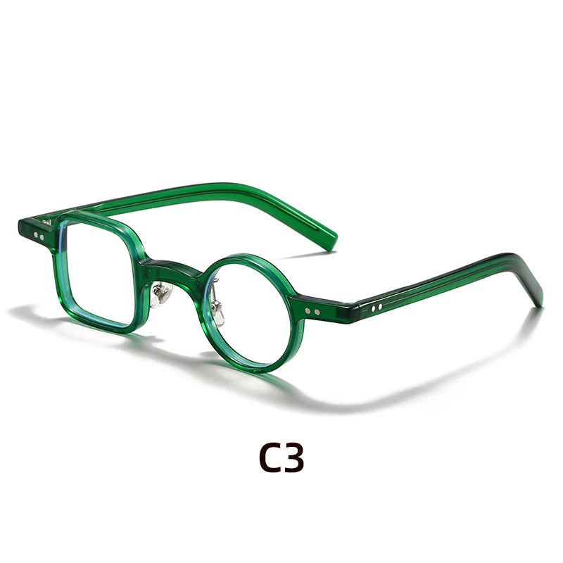 Xbora Unisex Full Rim Round Square Acetate Eyeglasses 63504
