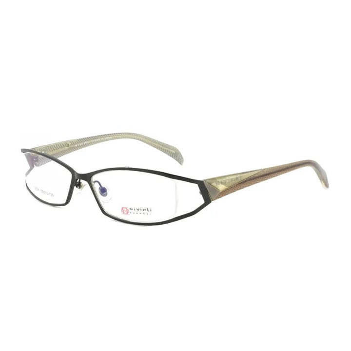 Cubjoue Unisex Full Rim Rectangle Alloy Myopic Reading Glasses 13006 Reading Glasses Cubojue Black 0