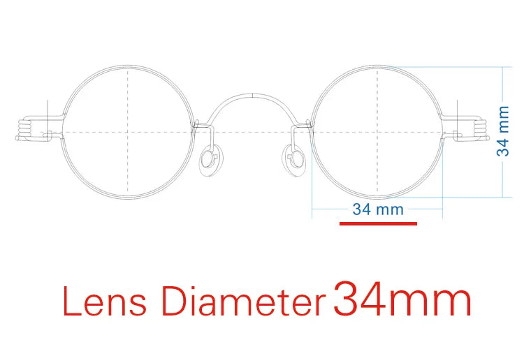 Yujo Unisex Full Rim Round Steel Custom Reading Glasses 61445