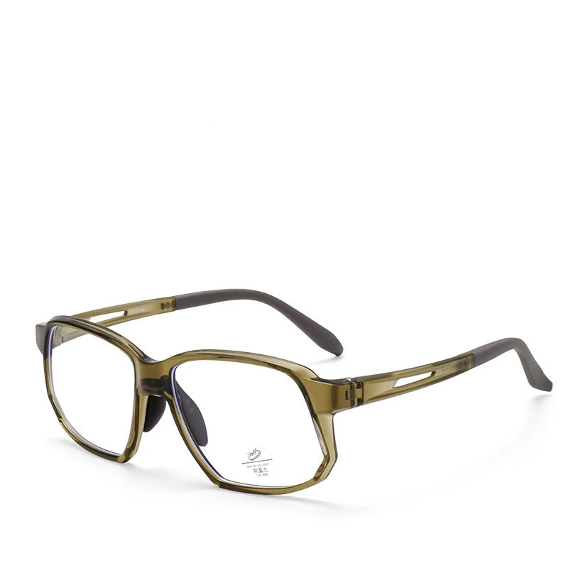 Yimaruili Unisex Full Rim Polygon Square Tr 90 Sport Eyeglasses 48068