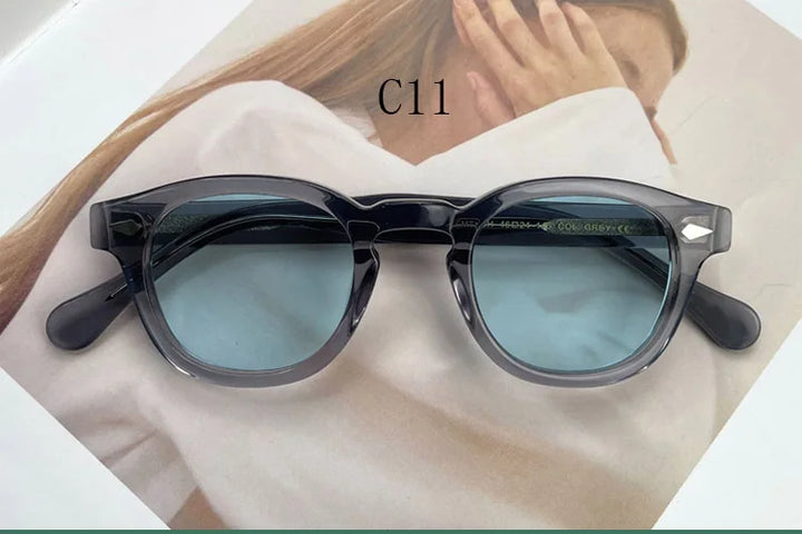 Yujo Women's Full Rim Oval Square Acetate Polarized Sunglasses Y4638 Sunglasses Yujo C11 CHINA