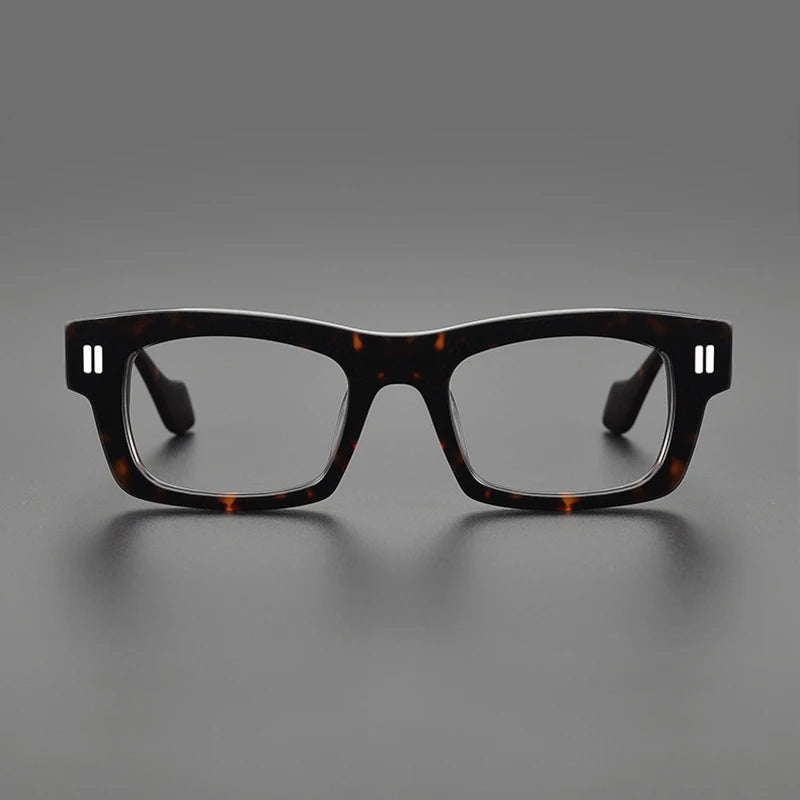 Black Mask Unisex Full Rim Square Acetate Eyeglasses L2037 Full Rim Black Mask