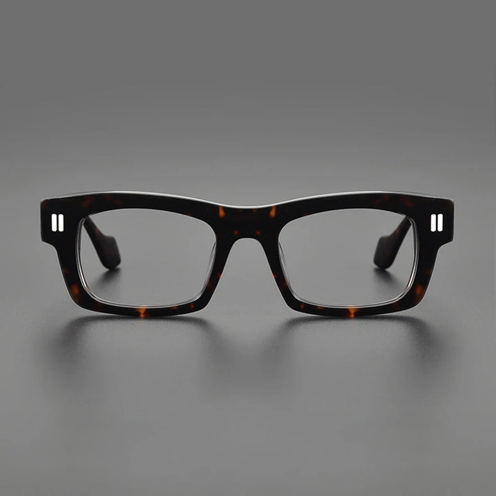 Black Mask Unisex Full Rim Square Acetate Eyeglasses L2037 Full Rim Black Mask