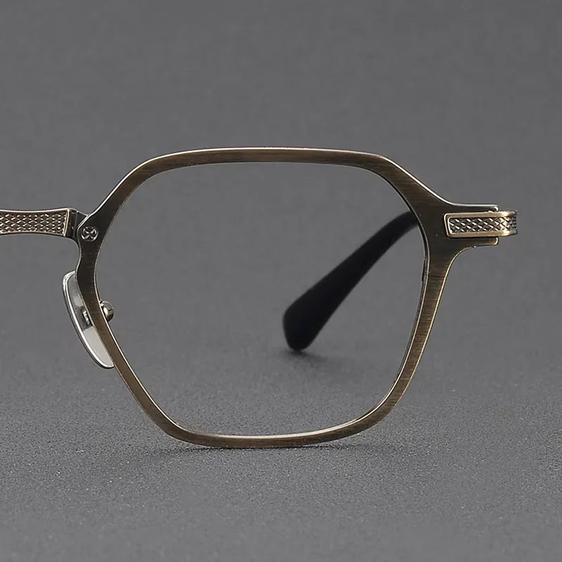 Oveliness Unisex Full Rim Polygon Acetate Titanium Eyeglasses 614425