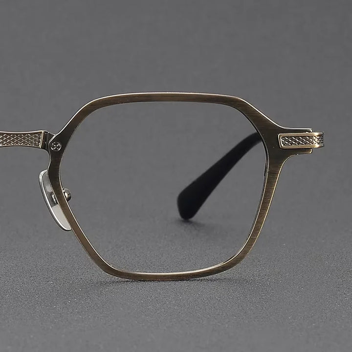 Oveliness Unisex Full Rim Polygon Acetate Titanium Eyeglasses 614425
