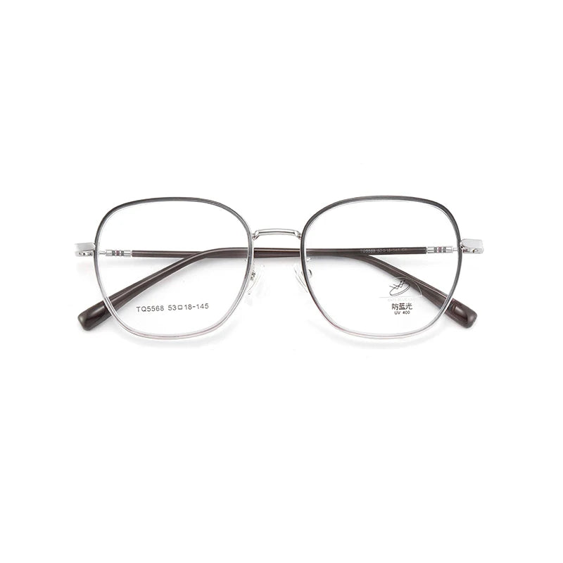 Xbora Unisex Full Rim Polygon Square Alloy Eyeglasses 15568