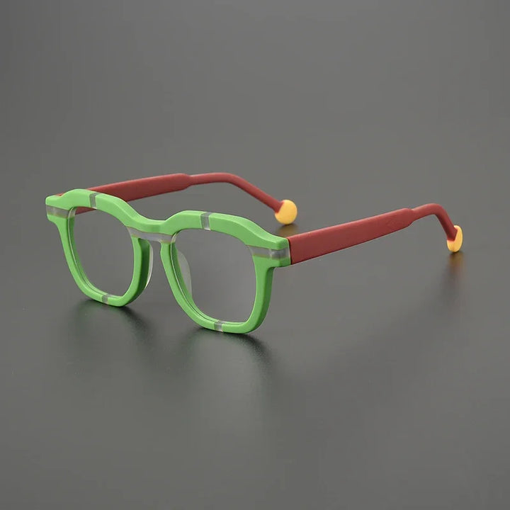 Hewei Unisex Full Rim Big Oval Square Acetate Eyeglasses 49150 Full Rim Hewei C5 CHINA