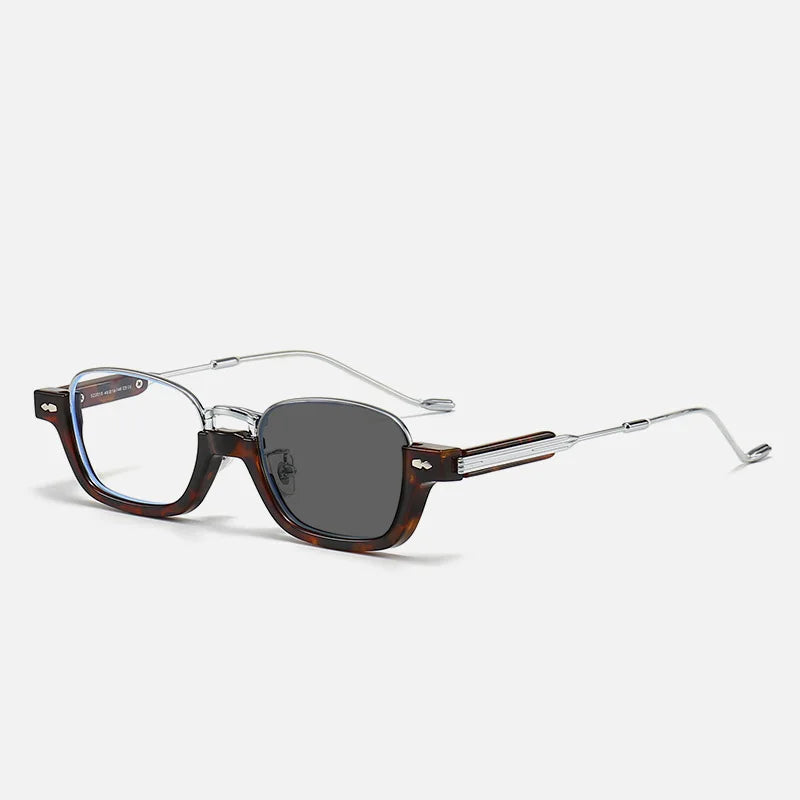 Kocolior Unisex Semi Rim Acetate Stainless Steel Hyperopic Reading Glasses 22015 Reading Glasses Kocolior