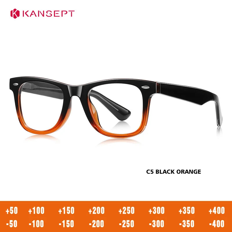 Kansept Unisex Full Rim Square Tr 90 Alloy Reading Glasses 62028