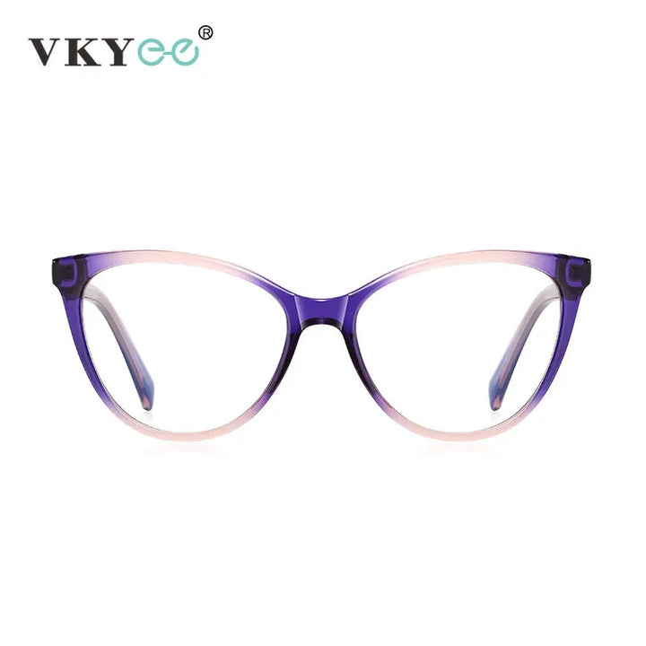 Vicky Unisex Full Rim Tr 90 Stainless Steel Cat Eye Reading Glasses 2136 Reading Glasses Vicky