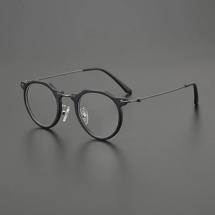 Gatenac Unisex Full Rim Square Acetate Titanium Eyeglasses G85905