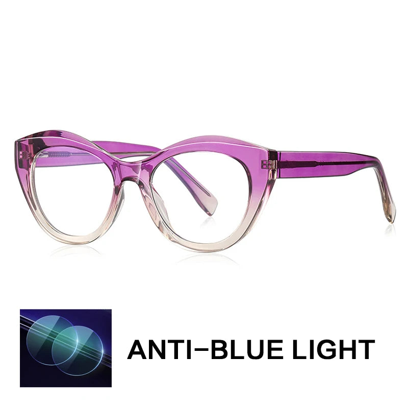 Gatenac Women's Full Rim Cat Eye Tr 90 Titanium Reading Glasses Gx2168