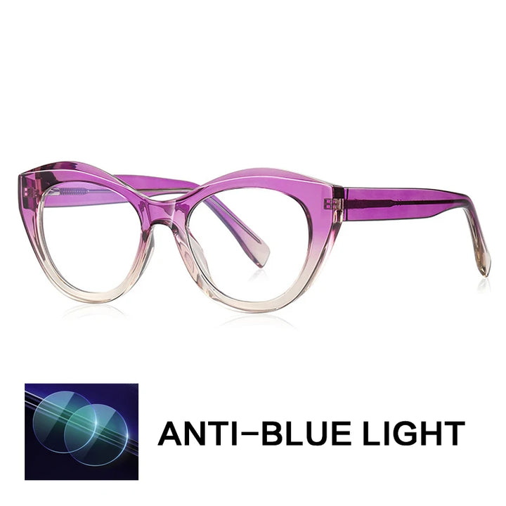 Gatenac Women's Full Rim Cat Eye Tr 90 Titanium Reading Glasses Gx2168