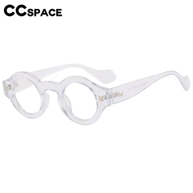 CCspace Unisex Full Rim Small Round Acetate Reading Glasses R57019 Reading Glasses CCspace