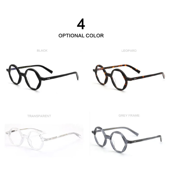 Muzz Mens Full Rim Polygon Acetate Eyeglasses Pes8 Full Rim Muzz