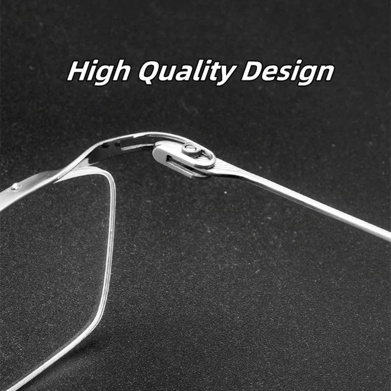 Kocolior Unisex Semi Rim Brow Line Square Titanium Eyeglasses 2266 Semi Rim Kocolior