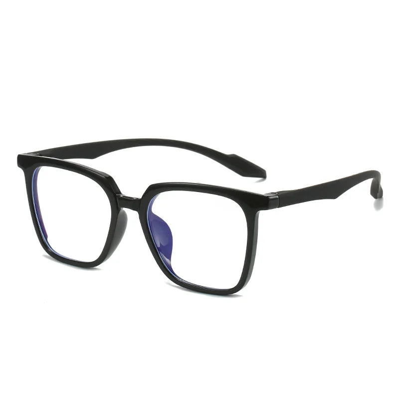 Kocolior Unisex Full Rim Large Square Acetate Hyperopic Reading Glasses 81013 Reading Glasses Kocolior Black 0