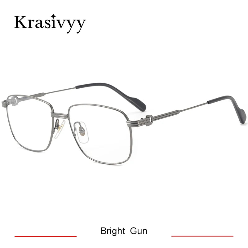 Krasivyy Women's Full Rim Polygon Square Titanium Eyeglasses 302940