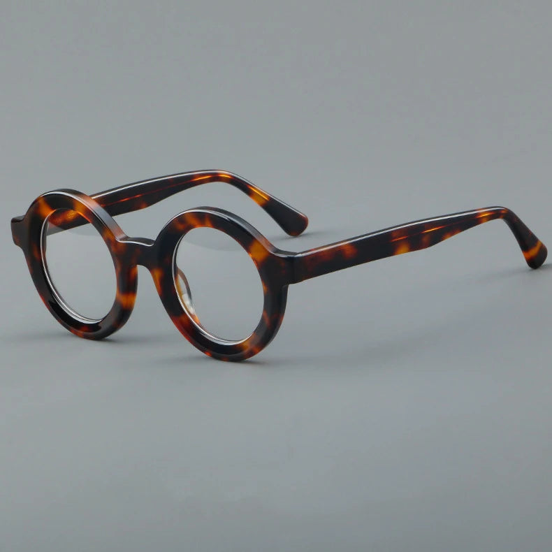 CCspace Unisex Full Rim Round Acetate Eyeglasses 57151 Full Rim CCspace C2