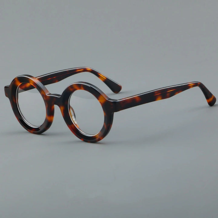 CCspace Unisex Full Rim Round Acetate Eyeglasses 57151 Full Rim CCspace C2