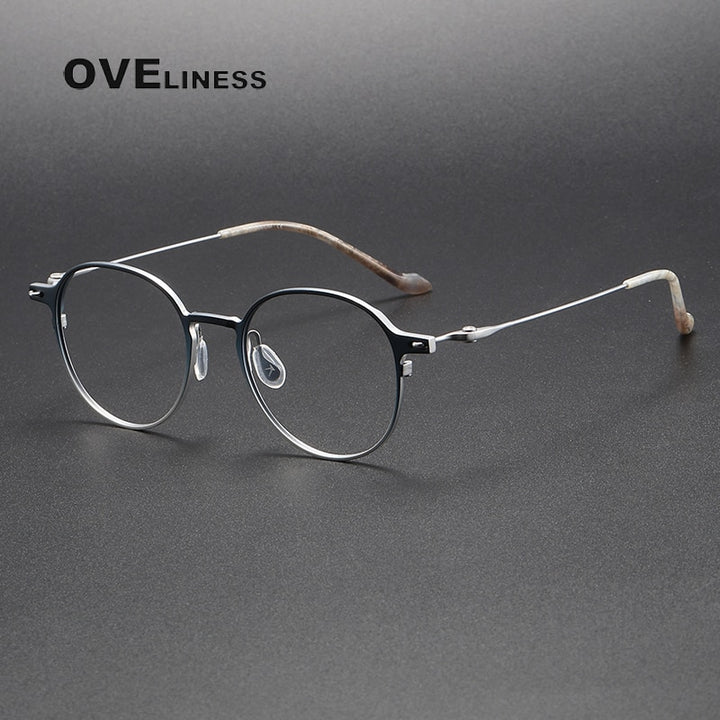 Oveliness Unisex Full Rim Round Titanium Eyeglasses 8202315 Full Rim Oveliness