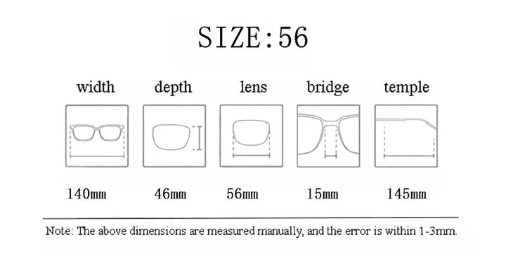 Hewei Unisex Full Rim Square Double Bridge Acetate Eyeglasses 88177 Full Rim Hewei