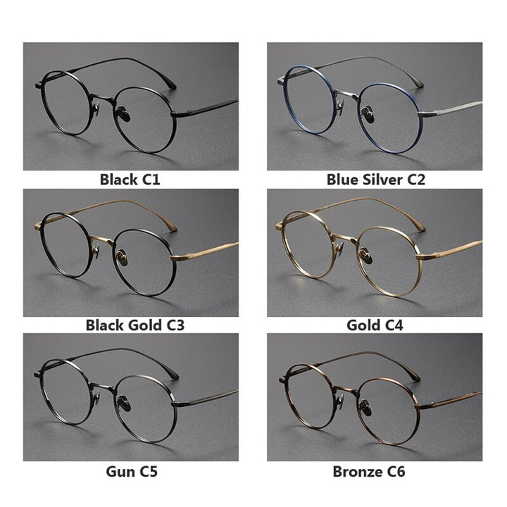 Oveliness Unisex Full Rim Round Titanium Eyeglasses 4921145 Full Rim Oveliness   