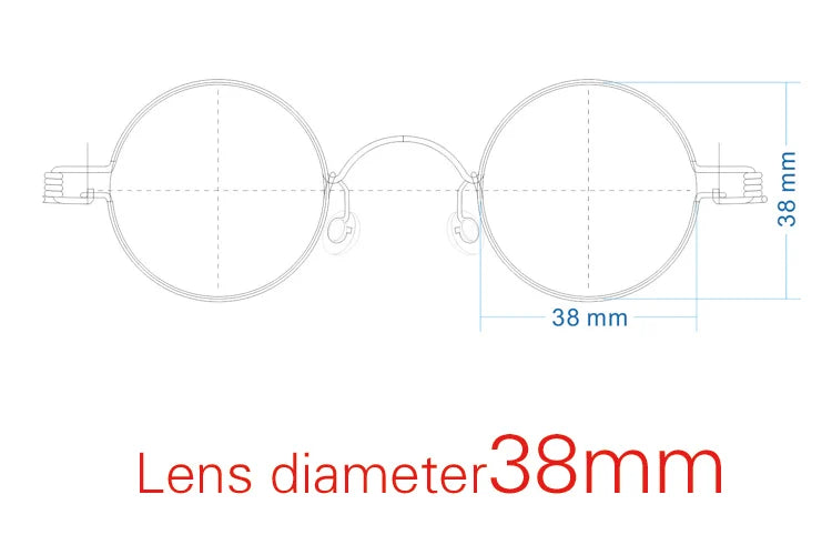 Yujo Unisex Full Rim Round Steel Custom Reading Glasses 61445