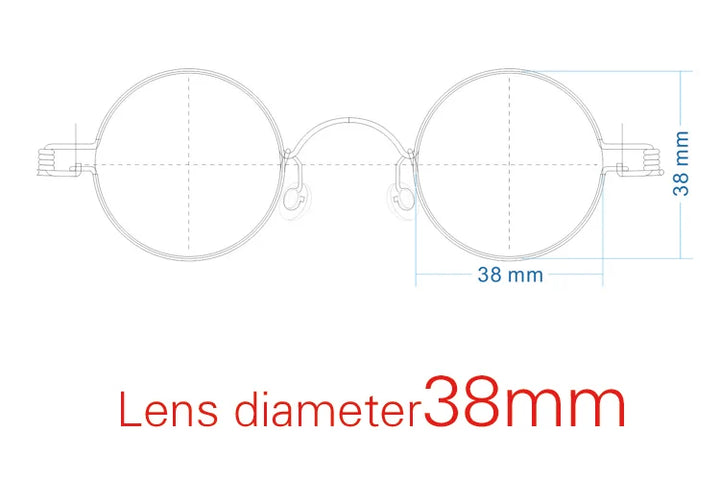 Yujo Unisex Full Rim Round Steel Custom Reading Glasses 61445