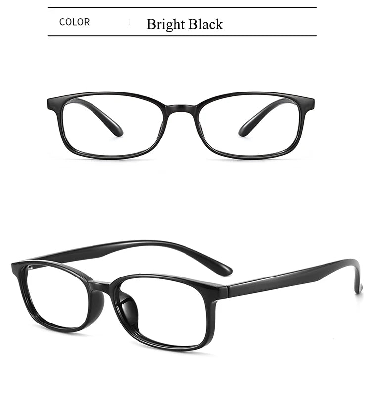 Bclear Unisex Small Full Rim Rectangle Plastic Eyeglasses 1058 Full Rim Bclear