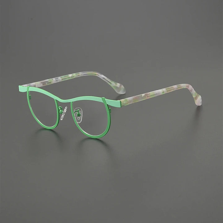 Nobler Women's Full Rim Brow Line Cat Eye Titanium Eyeglasses 185884