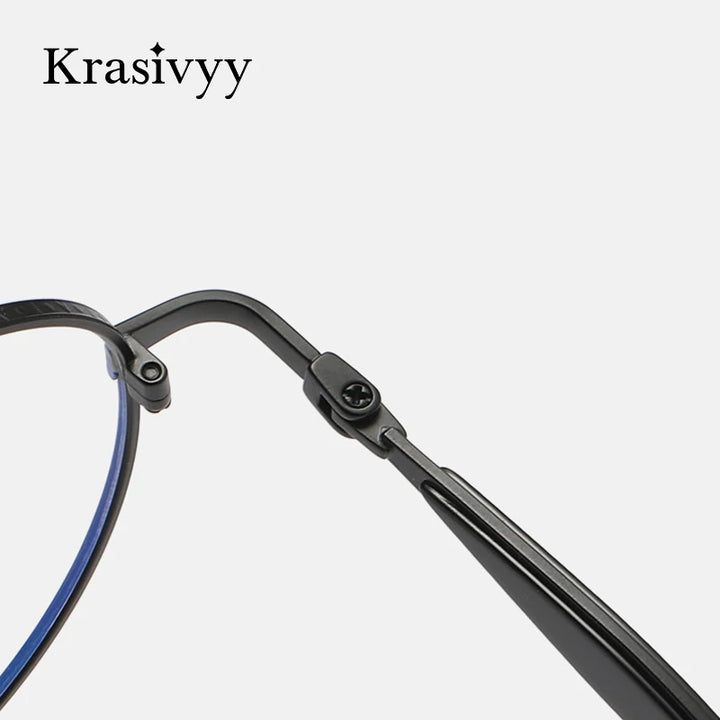 Krasivyy Unisex Full Rim Round Titanium Acetate Eyeglasses 46058 Full Rim Krasivyy